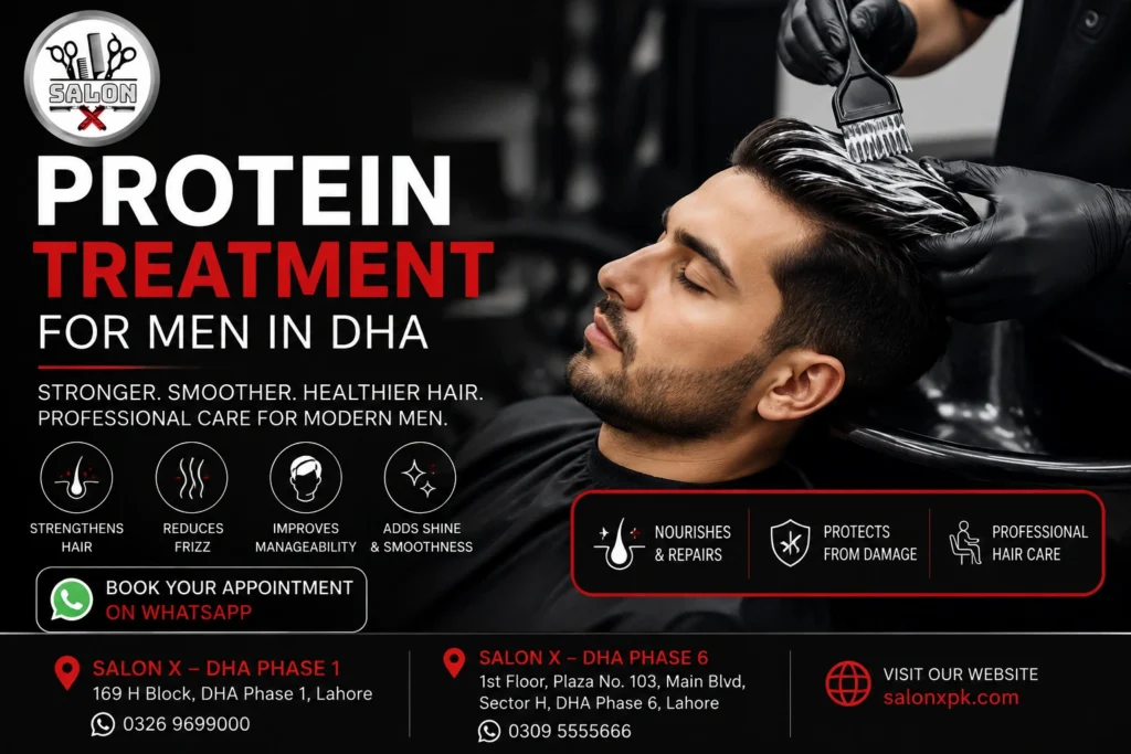 Protein treatment for men in DHA Lahore at Salon X