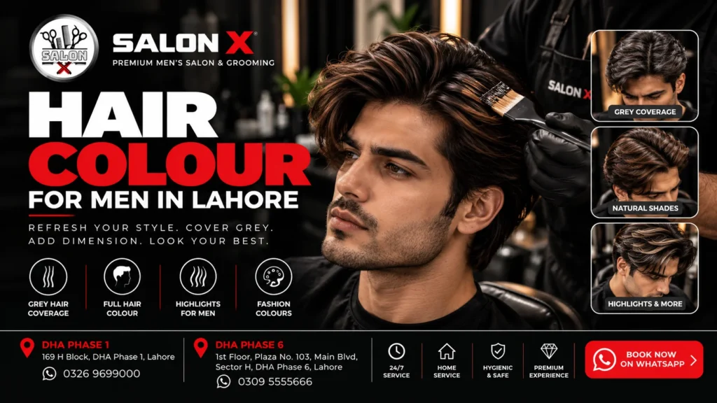 Professional hair colour for men in Lahore at Salon X