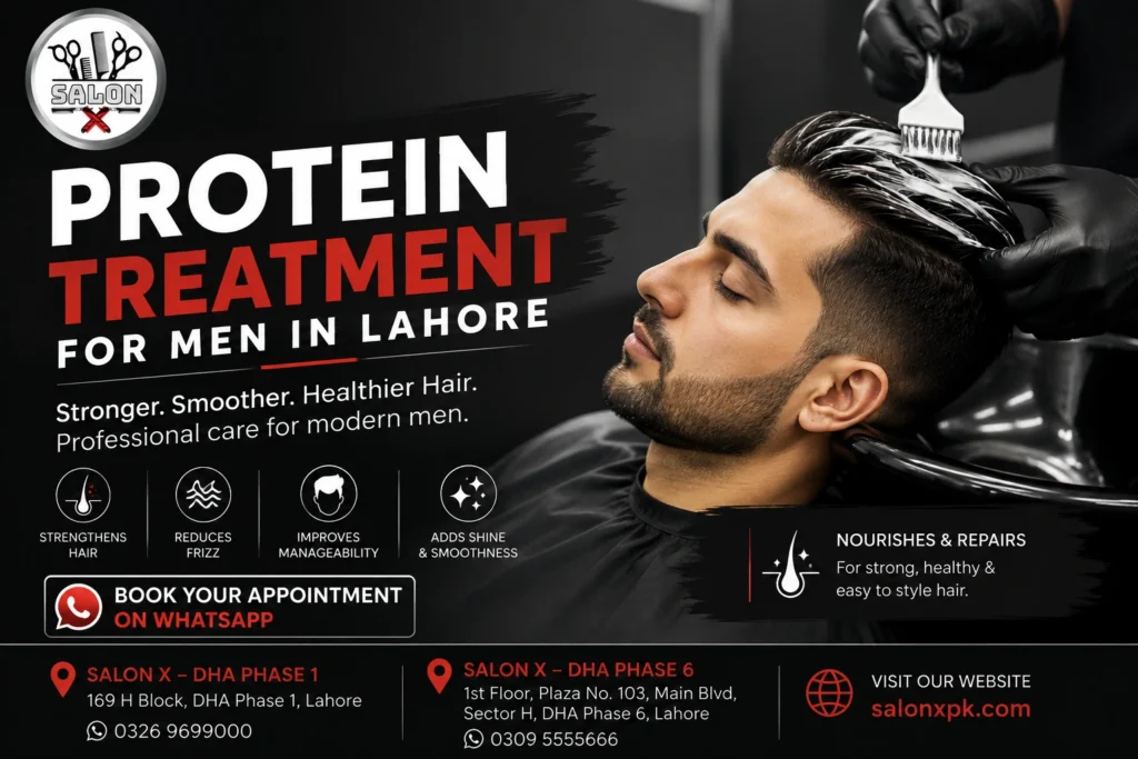 Protein treatment for men in Lahore at Salon X